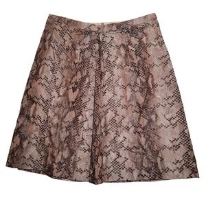 David Meister Oil‎ Slick Taffeta Skirt 12 Embroidered Made in USA Grunge Y2K